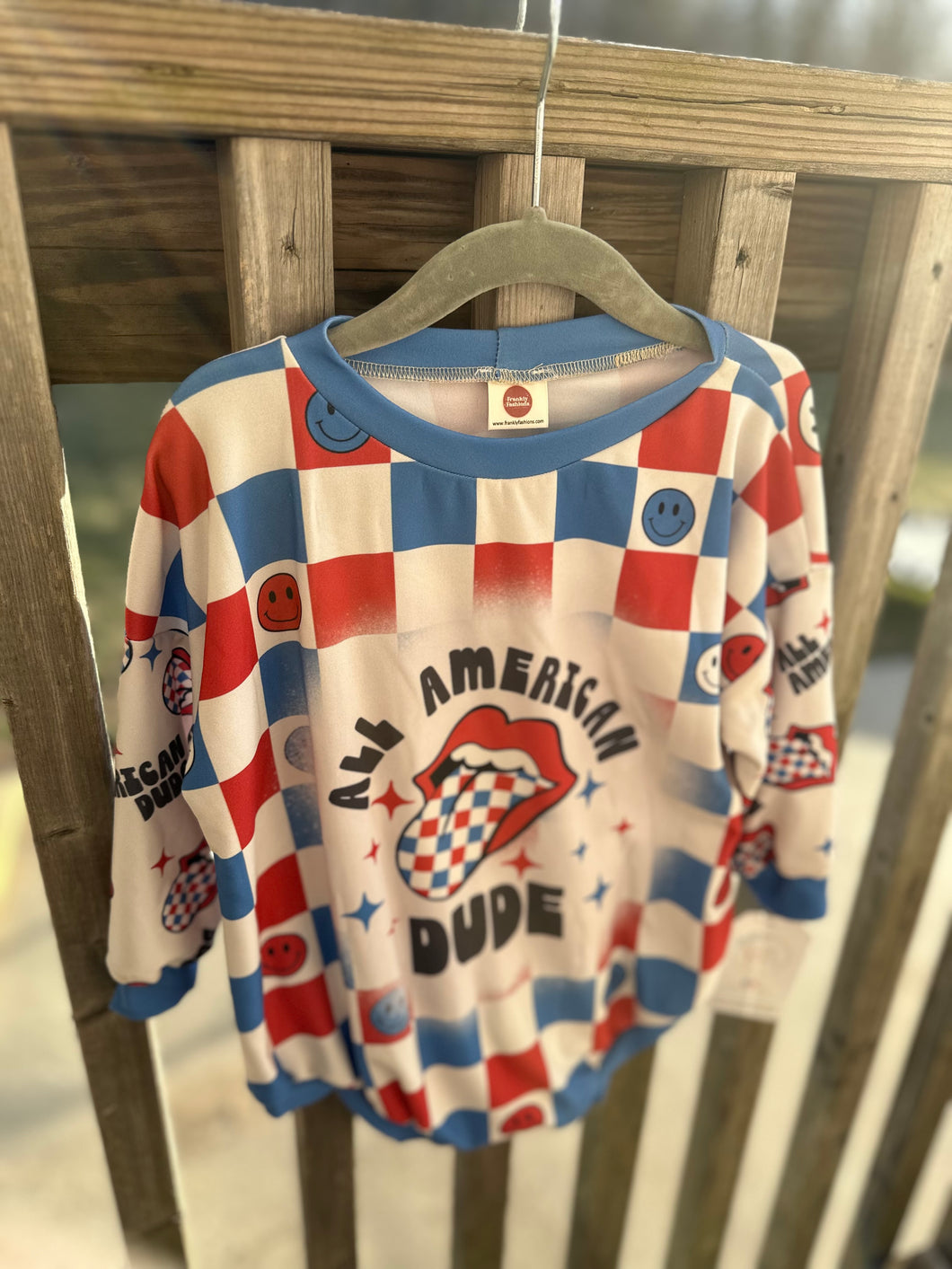 RTS 18/24M- American Dude Romper