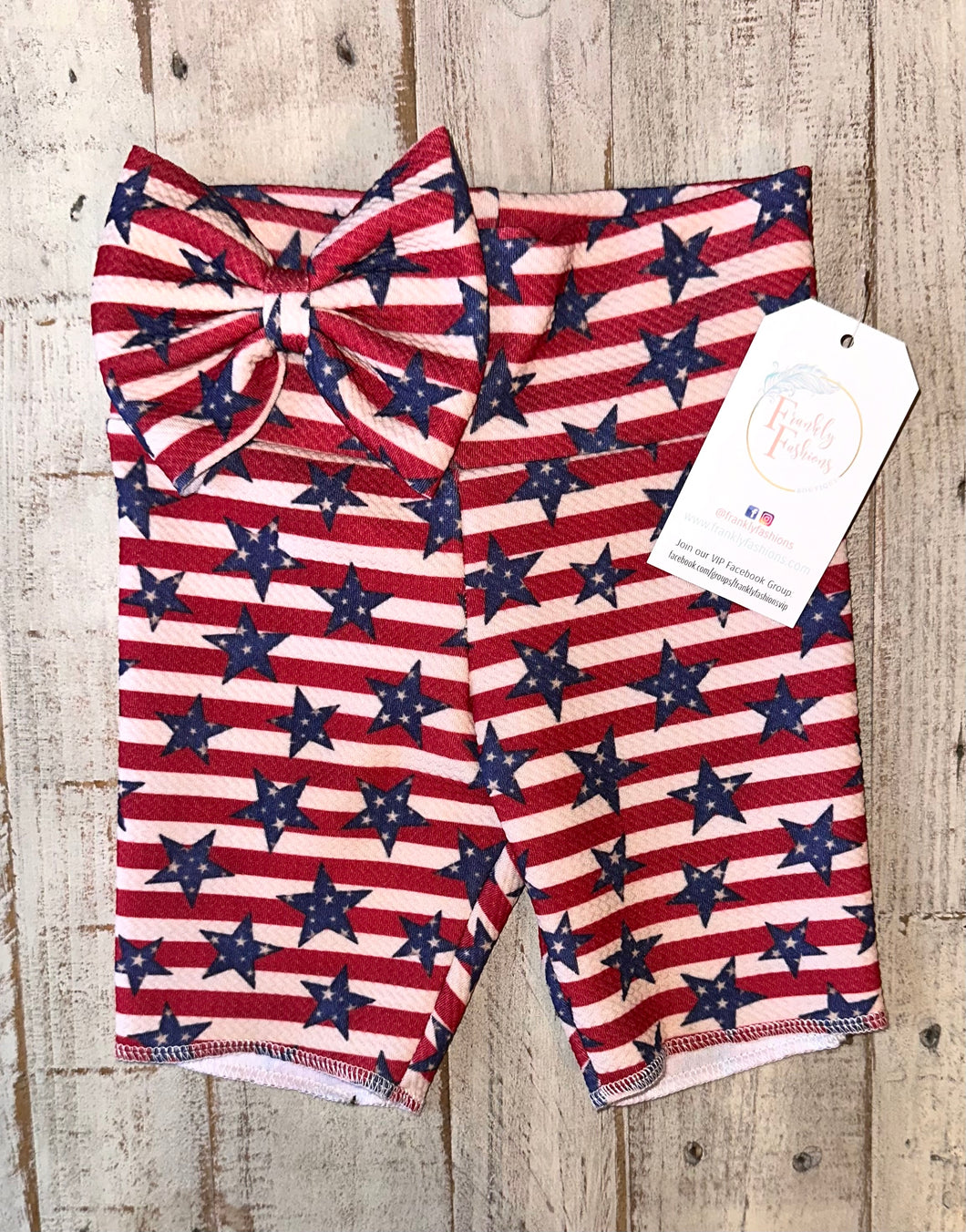 RTS Size 2 - Stars & Stripes Biker Shorts Set