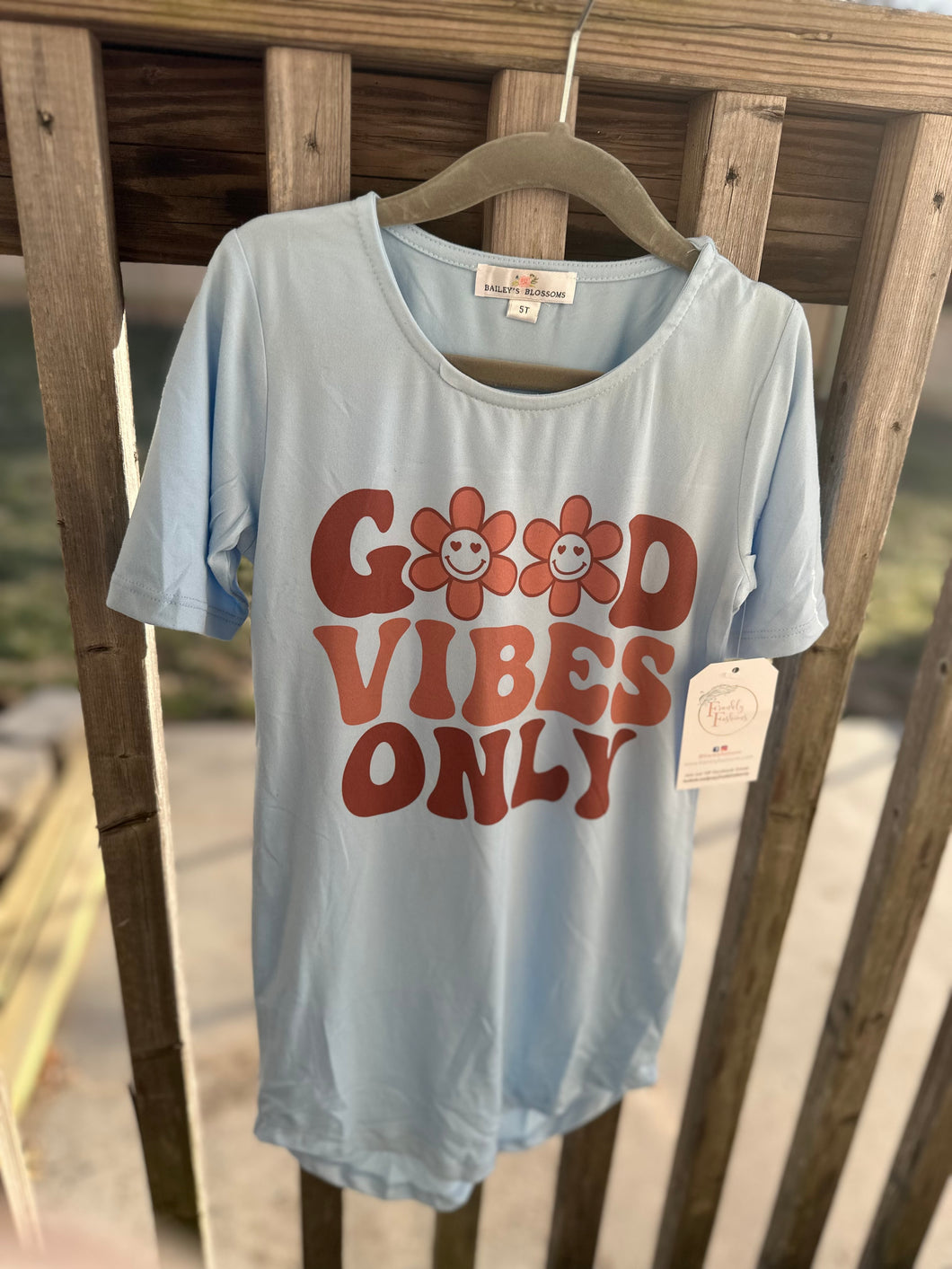 RTS 5T - Good Vibes T-shirt Dress