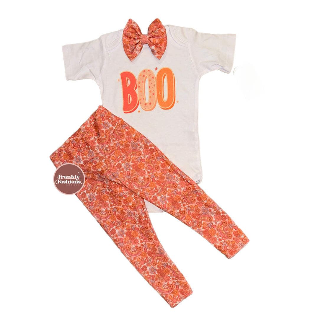 RTS 18/24M Hippie Pumpkin Boo Pants Set