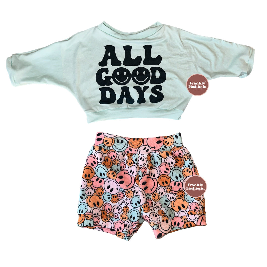 RTS Size 5 - Good Days Lounge Crop Top & Shorties