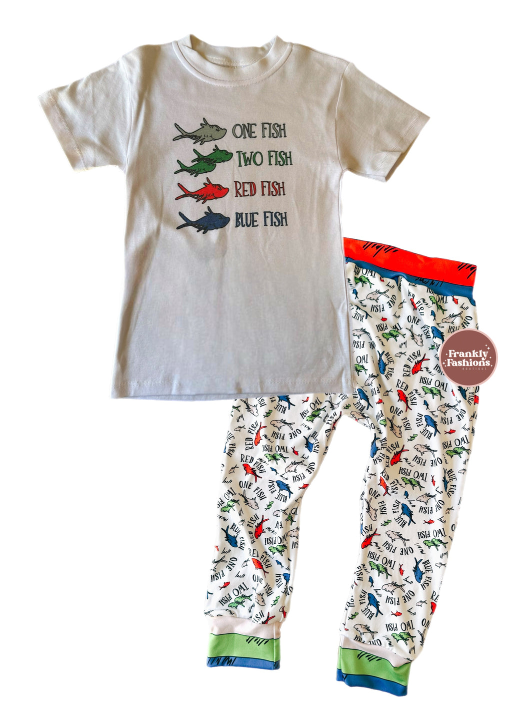 RTS Size 5 - One Fish, Two Fish Pants Set