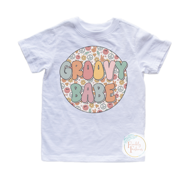 Graphic Shirt - Groovy Babe (Peace Diamond Smiles)