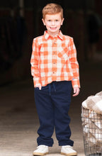 Load image into Gallery viewer, Orange Plaid Button Down Shirt
