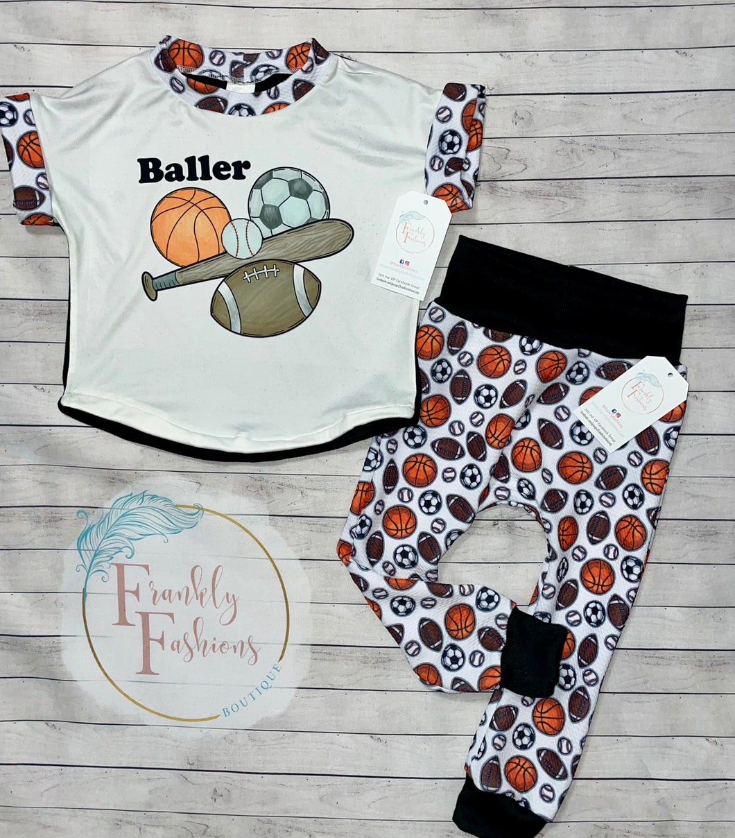 RTS 18/24M Baller Harem Pants Set