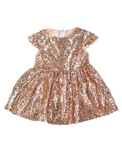 Load image into Gallery viewer, Sequin Dress- Rose Gold
