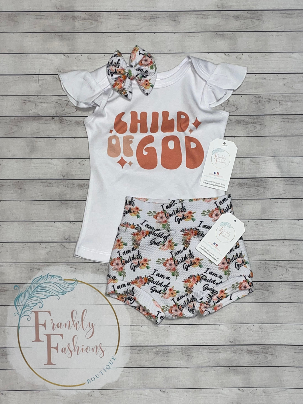 RTS 2T/3T Child of God Bummies set