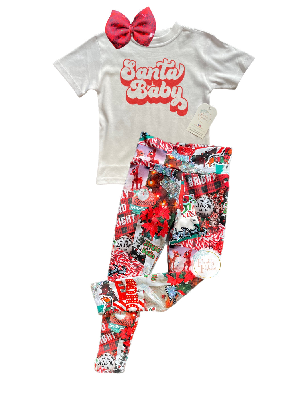 RTS 4T Santa Baby Leggings Set