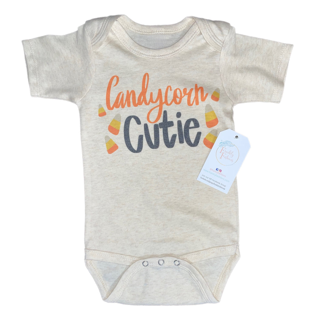 RTS 6/12M - Unisex Candy Corn Cutie Onesie