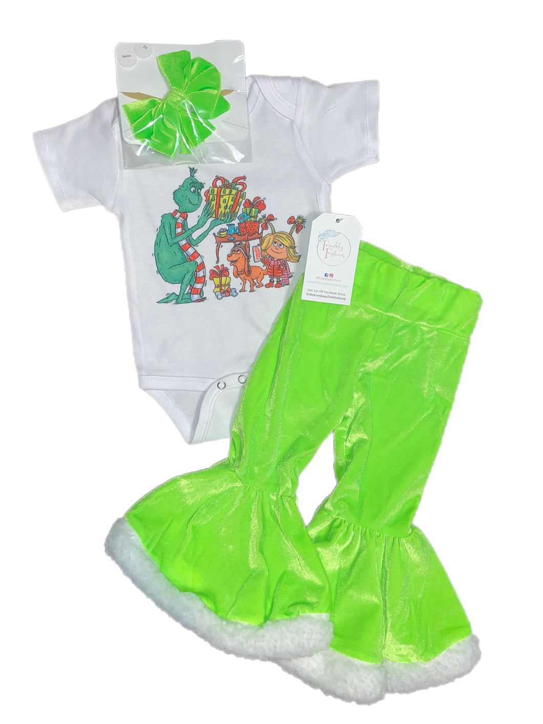 RTS 3/6M Grinch Bell Bottoms Set